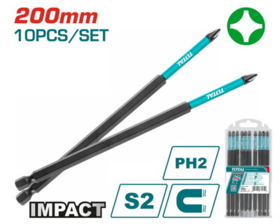 TOTAL ΜΥΤΕΣ ΜΑΓΝΗΤΙΚΕΣ ΜΑΥΡΕΣ ΡH2 200mm 10ΤΕΜ (TACIM16PH285)