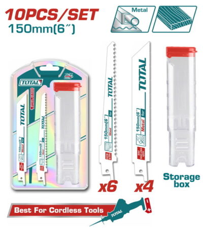 TOTAL ΛΑΜΑ ΣΠΑΘΟΣΕΓΑΣ ΜΕΤΑΛΛΟΥ+ΞΥΛΟΥ 150mm 10ΤΕΜ (TAC521002)