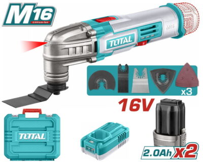 TOTAL ΕΠΑΓΓ. ΠΟΛΥΕΡΓΑΛΕΙΟ ΜΠΑΤ. Li-ion 16V / 2Ah / 2 ΜΠΑΤ (TMLI16222E)