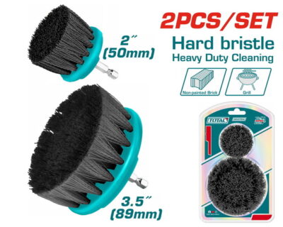 TOTAL ΕΠΑΓΓ. ΣΕΤ ΒΟΥΡΤΣΕΣ ΚΑΘΑΡΙΣΜΟΥ ΔΡΑΠΑΝΟΥ 2 TEM 1/4" Φ-50 & Φ-90mm ΣΚΛΗΡΕΣ (TACH1235)