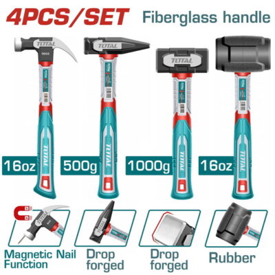 TOTAL ΣΕΤ ΣΦΥΡΙΩΝ 4ΤΕΜ (THCH6004)