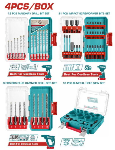 TOTAL ΕΠΑΓΓ. ΣΕΤ ΤΡΥΠΑΝΙΑ / ΜΥΤΕΣ ΜΑΥΡΕΣ ΧΤΥΠΗΤΕΣ / ΠΟΤΗΡΟΤΡΥΠΑΝΑ ΜΕΤΑΛΛΟΥ (TOS26068)