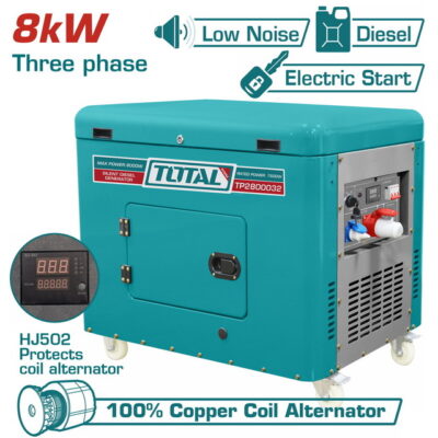 TOTAL ΗΛΕΚΤΡΟΓΕΝΝΗΤΡΙΑ DIESEL ΤΡΙΦΑΣΙΚΗ ΚΛΕΙΣΤΟΥ ΤΥΠΟΥ 8.000W (TP2800032)