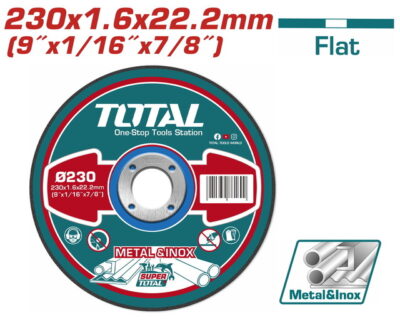 TOTAL ΔΙΣΚΟΣ ΚΟΠΗΣ ΙΣΙΟΣ ΙΝΟΧ/ΜΕΤΑΛΛΟΥ 230 Χ 1.6mm (TAC2162301)